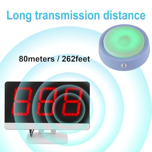 LOUKIENE - LOUKIENE Wireless Quiz Answer Game Buzzer System Gameplay 262ft for Game Show Family Game Nights Debate Contests in Companies Offices School Contest Classroom Trivia Nights (10 Buttons Set)